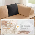 Canapé 4 places 135 cm en tissu Teddy sans assemblage, éponge haute densité 32D, canapé sans structure moelleux et confortable, canapé surdimensionné pour salon, blanc