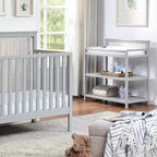 Table à langer Whisen, S'harmonise avec le lit de bébé Connelly, Ajout sûr et élégant pour la chambre de bébé