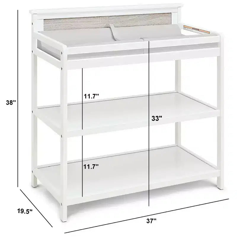Table à langer Whisen, S'harmonise avec le lit de bébé Connelly, Ajout sûr et élégant pour la chambre de bébé