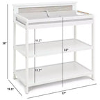 Table à langer Whisen, S'harmonise avec le lit de bébé Connelly, Ajout sûr et élégant pour la chambre de bébé