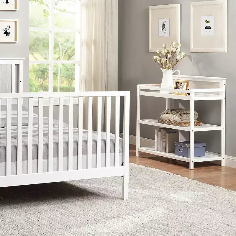 Table à langer Whisen, S'harmonise avec le lit de bébé Connelly, Ajout sûr et élégant pour la chambre de bébé