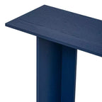 Console incurvée en bois avec étagère, table d'entrée moderne avec placage de frêne conçue pour l'entrée et le couloir