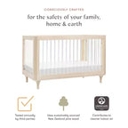 Lit de bébé convertible 3-en-1 Babyletto Lolly avec kit de conversion pour lit de tout-petit