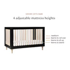 Lit de bébé convertible 3-en-1 Babyletto Lolly avec kit de conversion pour lit de tout-petit