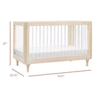Lit de bébé convertible 3-en-1 Babyletto Lolly avec kit de conversion pour lit de tout-petit