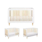 Lit de bébé convertible 3-en-1 Babyletto Lolly avec kit de conversion pour lit de tout-petit