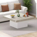 Table basse carrée, 89 cm, style moderne, adaptée aux bureaux à domicile, appartements, salles de lecture, facile à monter.