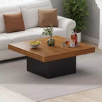 Table basse carrée, 89 cm, style moderne, adaptée aux bureaux à domicile, appartements, salles de lecture, facile à monter.