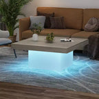 Table basse carrée, 89 cm, style moderne, adaptée aux bureaux à domicile, appartements, salles de lecture, facile à monter.