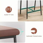 Lot de 2 tabourets de bar rembourrés de 26 po avec accoudoirs et dossier, tabourets de bar modernes avec repose-pieds pour îlot de cuisine