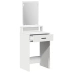 Clihome Coiffeuse LED Moderne, Table de Maquillage Luxueuse avec Miroir et Solution de Rangement Intelligente
