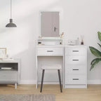 Clihome Coiffeuse LED Moderne, Table de Maquillage Luxueuse avec Miroir et Solution de Rangement Intelligente