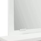 Clihome Coiffeuse LED Moderne, Table de Maquillage Luxueuse avec Miroir et Solution de Rangement Intelligente