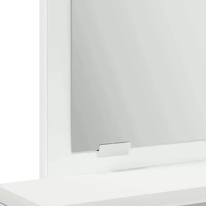 Clihome Coiffeuse LED Moderne, Table de Maquillage Luxueuse avec Miroir et Solution de Rangement Intelligente