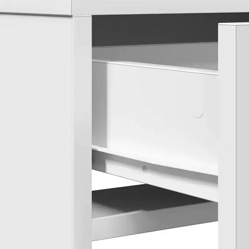 Clihome Coiffeuse LED Moderne, Table de Maquillage Luxueuse avec Miroir et Solution de Rangement Intelligente