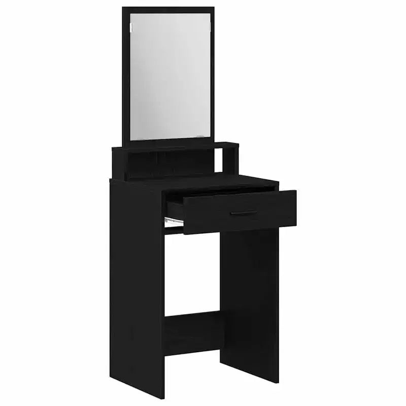 Clihome Coiffeuse LED Moderne, Table de Maquillage Luxueuse avec Miroir et Solution de Rangement Intelligente