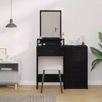 Clihome Coiffeuse LED Moderne, Table de Maquillage Luxueuse avec Miroir et Solution de Rangement Intelligente