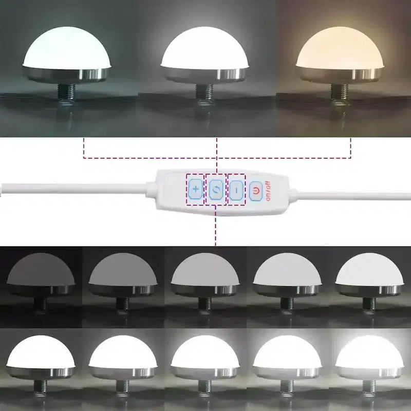 Clihome Coiffeuse LED Moderne, Table de Maquillage Luxueuse avec Miroir et Solution de Rangement Intelligente