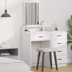 Clihome Coiffeuse LED Moderne, Table de Maquillage Luxueuse avec Miroir et Solution de Rangement Intelligente