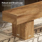 Banc de salle à manger en bois Lantine 55, banc d'entrée style ferme, bout de lit pour chambre à coucher, salle à manger, cuisine, couloir