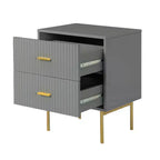 Table d'appoint 2 tiroirs Ceandro Contemporary Classic, lot de 2 | ARTFUL LIVING DESIGN-BLEU MARINE