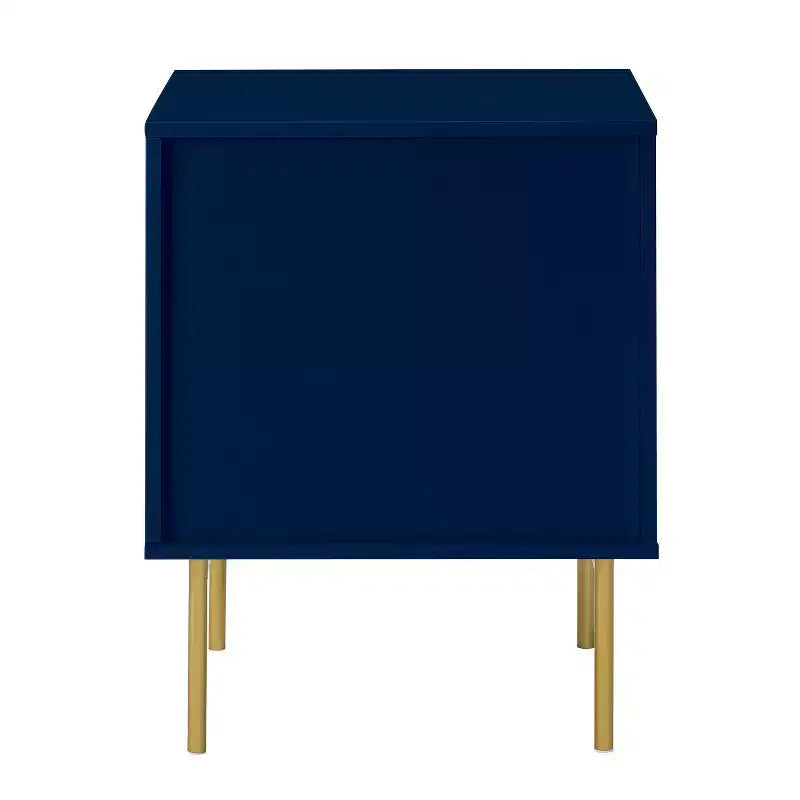 Table d'appoint 2 tiroirs Ceandro Contemporary Classic, lot de 2 | ARTFUL LIVING DESIGN-BLEU MARINE