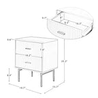 Table d'appoint 2 tiroirs Ceandro Contemporary Classic, lot de 2 | ARTFUL LIVING DESIGN-BLEU MARINE