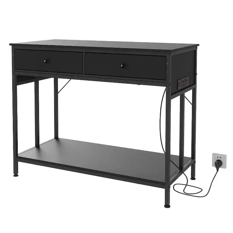 Meuble de support pour aquarium de 150-190 litres avec prises de courant, support d'aquarium à cadre métallique avec tiroirs de rangement, hauteur réglable, capacité de 300 kg
