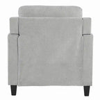 Fauteuil Royal Hampton, Accoudoir Droit, Assise en Tissu Gris et Dossier Capitonné
