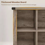 Étagère de rangement 9 cubes, bibliothèque horizontale de style rustique à 4 niveaux, étagère de rangement en bois de 95 cm pour entrée, bibliothèques pour salon