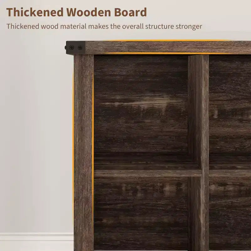 Étagère de rangement 9 cubes, bibliothèque horizontale de style rustique à 4 niveaux, étagère de rangement en bois de 95 cm pour entrée, bibliothèques pour salon
