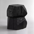 Art Leon Special Irregular Shape Solid Wood End Table Side Table