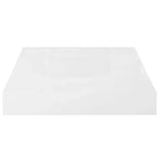 Étagère murale Blanche haute brillance MDF nid d'abeille 23 cm Fixation murale