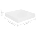 Étagère murale Blanche haute brillance MDF nid d'abeille 23 cm Fixation murale