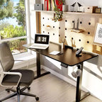 Bureau debout à hauteur réglable Celebalcony 55, bureaux d'ordinateur avec préréglage de mémoire, plateau de table épissable