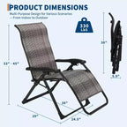 1 chaise longue pliante inclinable en rotin pour patio, réglable et portable, cadre en tube de fer