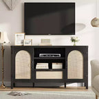 Buffet de 59 po avec rangement, armoire de cuisine de style campagnard avec étagères réglables
