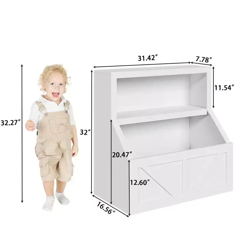 Grand rangement de jouets et bibliothèque pour enfants avec design sûr - Bibliothèque en bois pour tout-petits avec grand meuble, anti-basculement pour salle de jeux