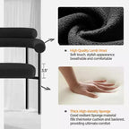TYBOATLE Lot de 2 chaises de salle à manger capitonnées, fauteuil moderne en tissu avec dossier rond pour salle à manger, salon, lot de 2