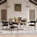 TYBOATLE Lot de 2 chaises de salle à manger capitonnées, fauteuil moderne en tissu avec dossier rond pour salle à manger, salon, lot de 2