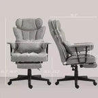 Fauteuil de bureau grande taille 180 kg, fauteuil de bureau de direction avec repose-pieds, support lombaire et fonction d'inclinaison
