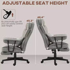 Fauteuil de bureau grande taille 180 kg, fauteuil de bureau de direction avec repose-pieds, support lombaire et fonction d'inclinaison