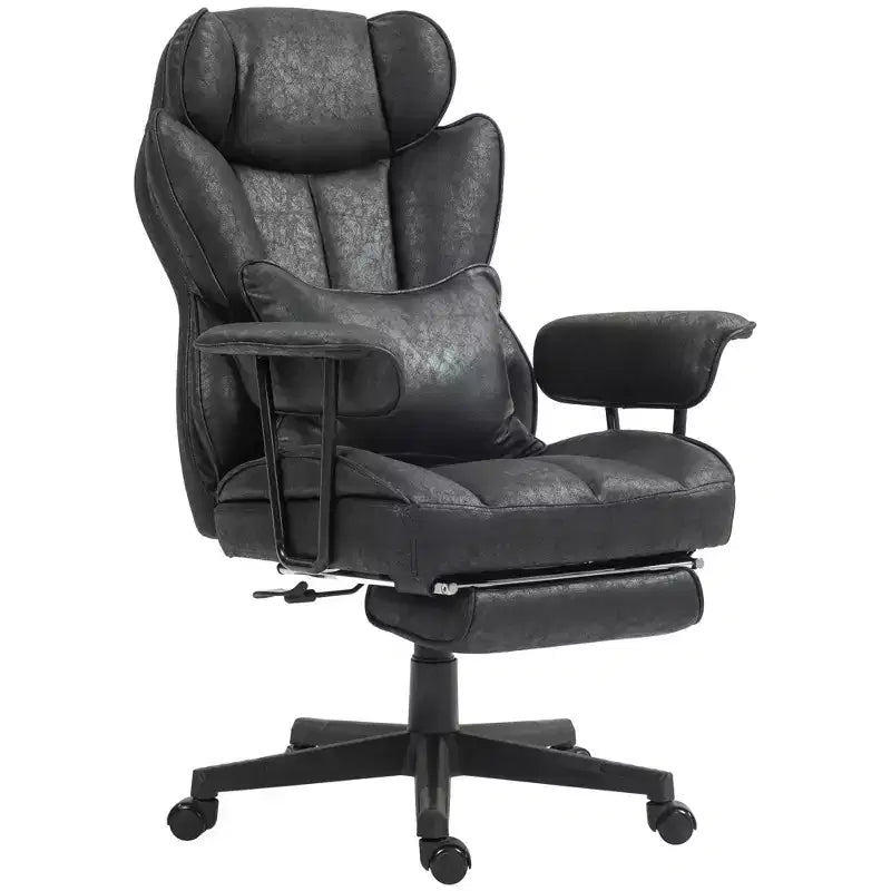 396lbs. Big and Tall Office Chair, Executive Office Chair with Footrest, Lumbar Support, and Reclining Function