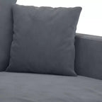 vidaXL Ensemble de 2 canapés avec coussins Velours gris foncé