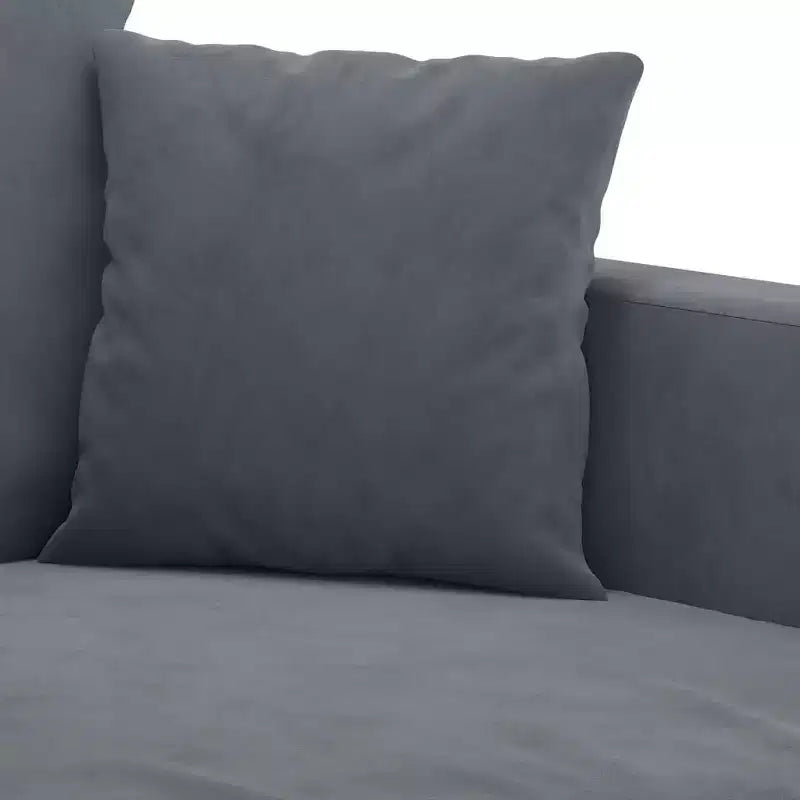 vidaXL Ensemble de 2 canapés avec coussins Velours gris foncé