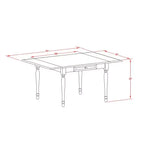 Ensemble de salle à manger 5 pièces en bois massif finition acajou – 4 places