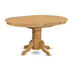 Table de salle à manger ovale 7 pièces avec plateau en bois massif finition chêne naturel et 6 chaises avec