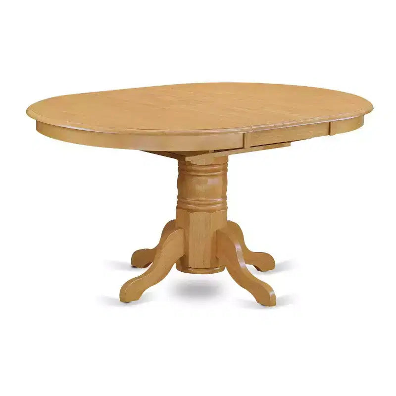 Table de salle à manger ovale 7 pièces avec plateau en bois massif finition chêne naturel et 6 chaises avec