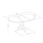 Table de salle à manger ovale 7 pièces avec plateau en bois massif finition chêne naturel et 6 chaises avec