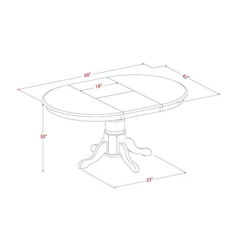 Table de salle à manger ovale 7 pièces avec plateau en bois massif finition chêne naturel et 6 chaises avec